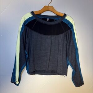 Free People Movement Go for the Goal Long Sleeve Cropped Athletic Top SZ XS